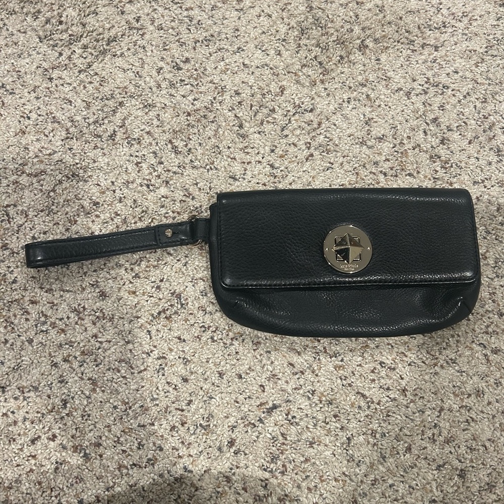 Kate Spade Black Turn Closure Wristlet